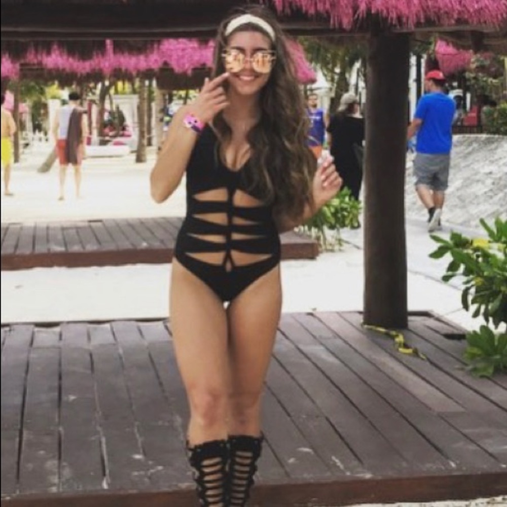 Sexy black bathing suit